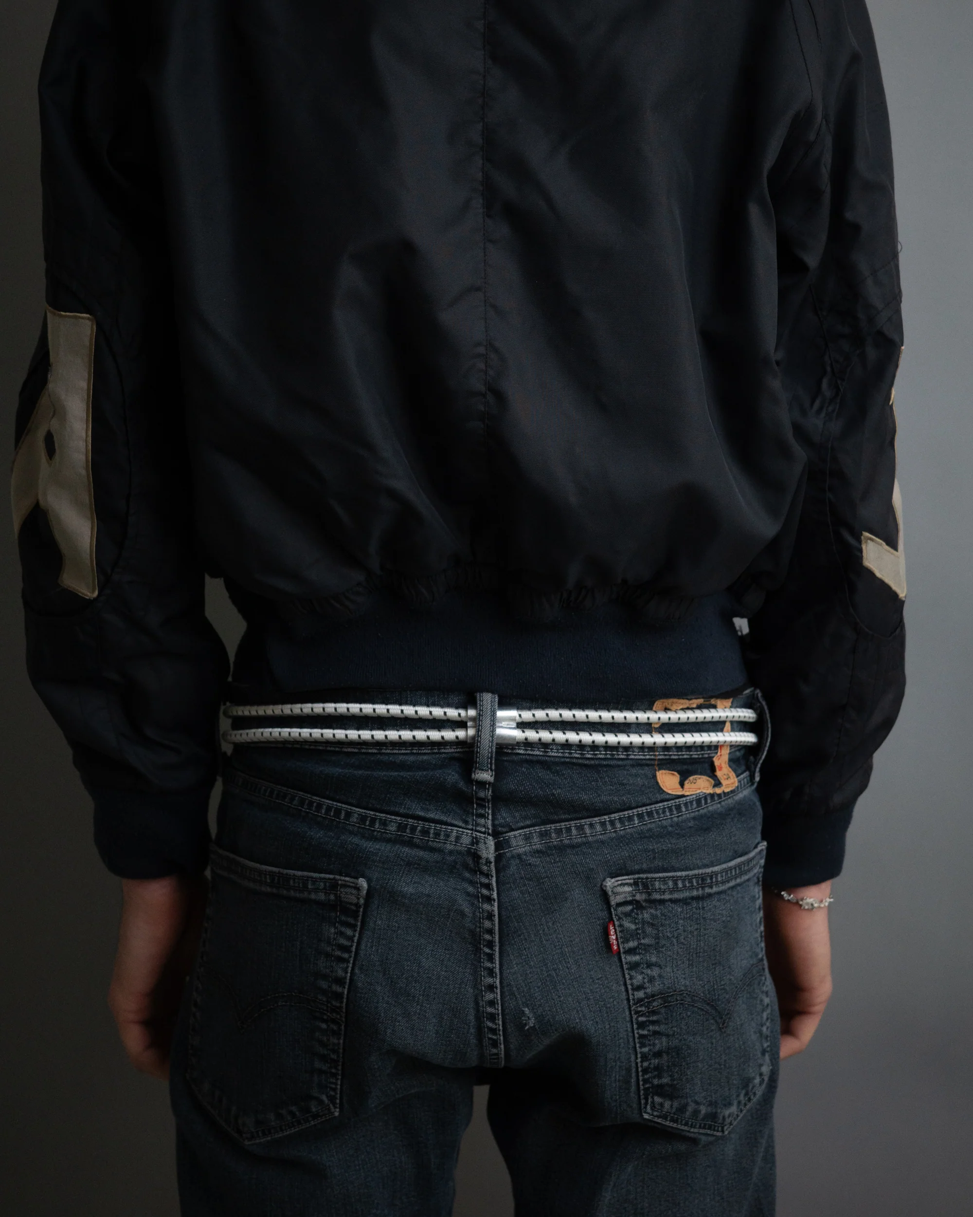 Hybrid White Speckled Bungee Cord Belt - Image 6